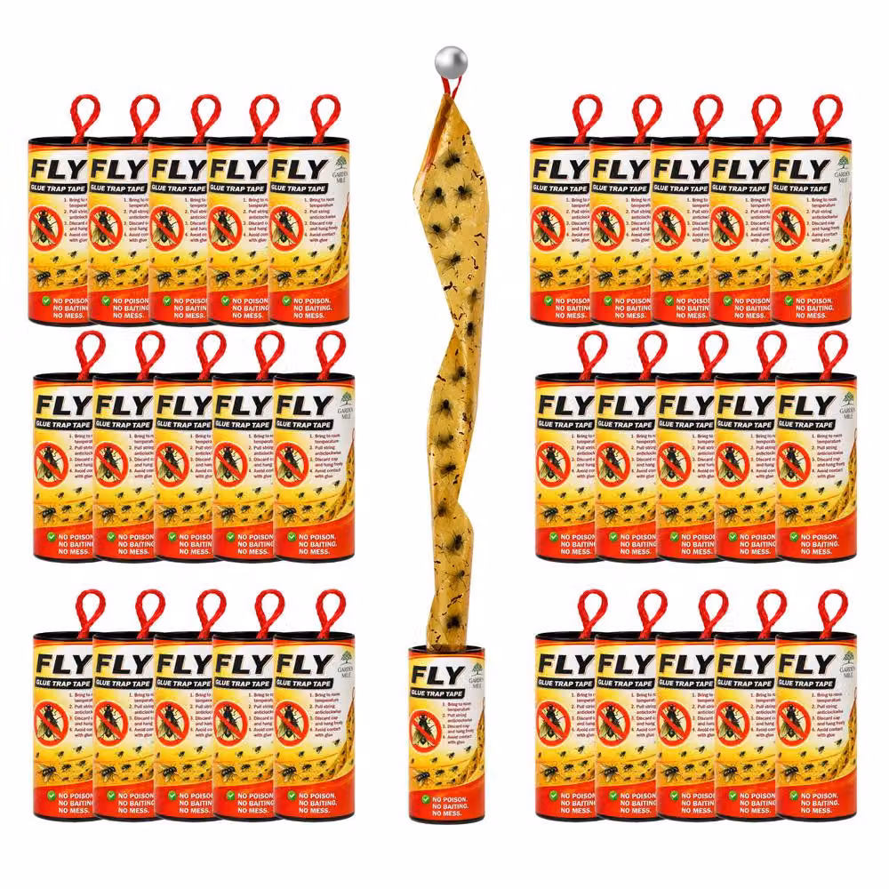 Marco Paul 30 Pack Extra Sticky Yellow Hanging Fly Glue Trap Rolls – 5