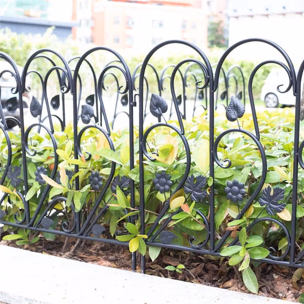 FLAVORA 5-Piece Metal Garden Trellis Plant Support in Black, H 100 cm x W 15 cm – 2