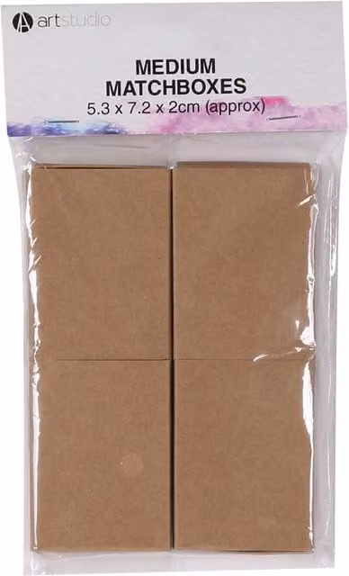 Art Studio Medium Kraft Paper Matchboxes in Brown