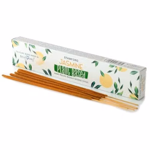 Puckator Stamford Premium Jasmine Scented Plant Based Masala Incense Sticks, White