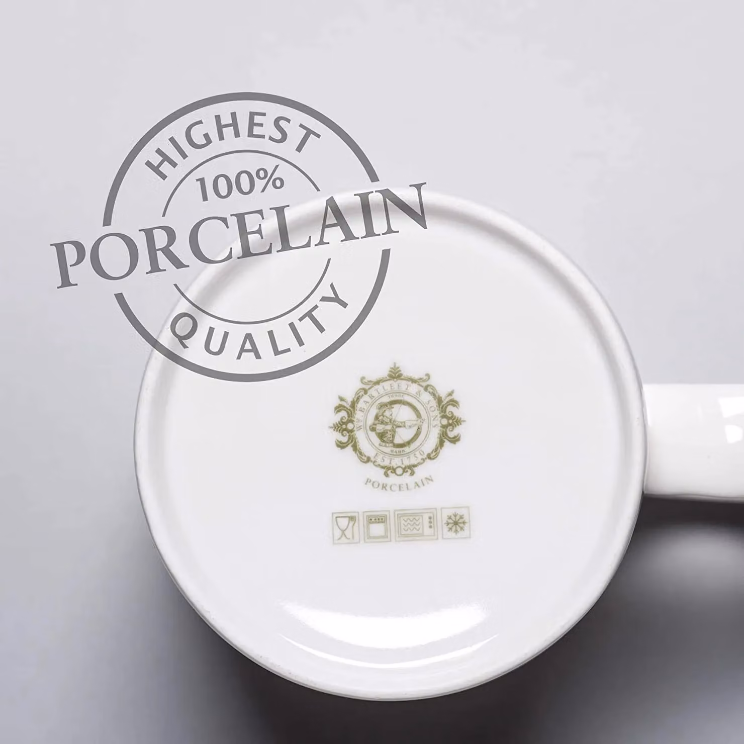 WM Bartleet & Sons White Porcelain 1 Pint Mug – 7