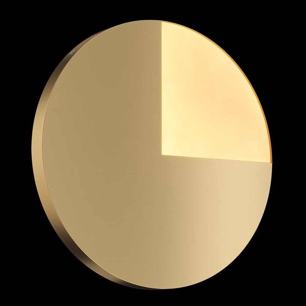 Netlighting Jupiter Modern Integrated LED Wall Lamp in Gold/Brass with 3000K Warm White Light – 2