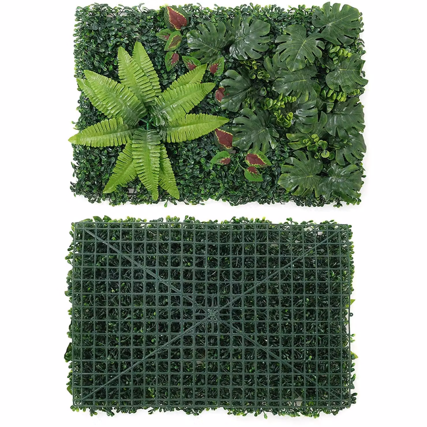 Marco Paul 2-Pack Artificial Fern Forest Leaf Screening Panels in Green, W: 60 cm x H: 40 cm – 5