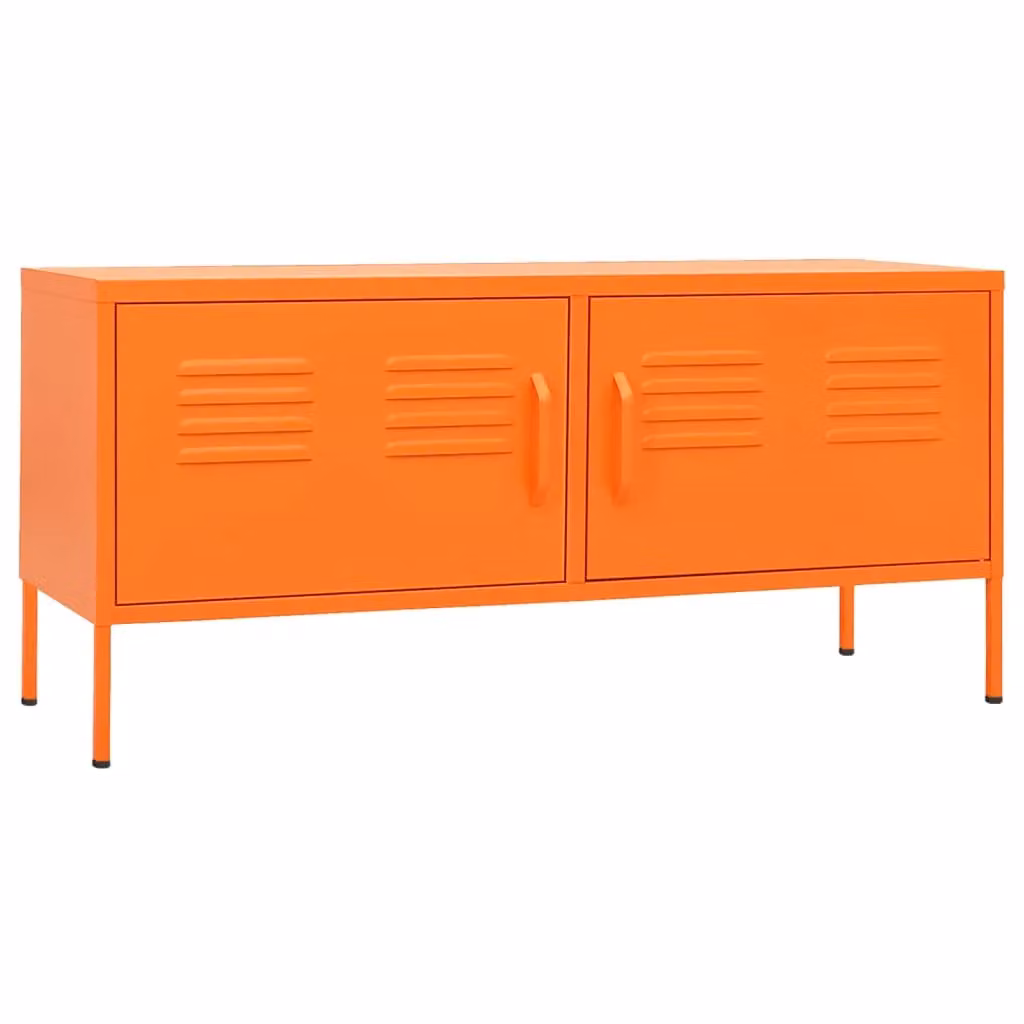 Berkfield Home Industrial Orange Steel TV Cabinet W: 105 cm, D: 35 cm, H: 50 cm – 2