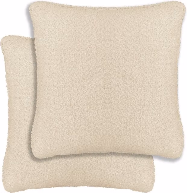 Enhanced Living Royale Boucle Cushion Covers, Pair of Square Cases, W/D/H: 43 x 43 x 43 cm, Beige/Silver/Yellow