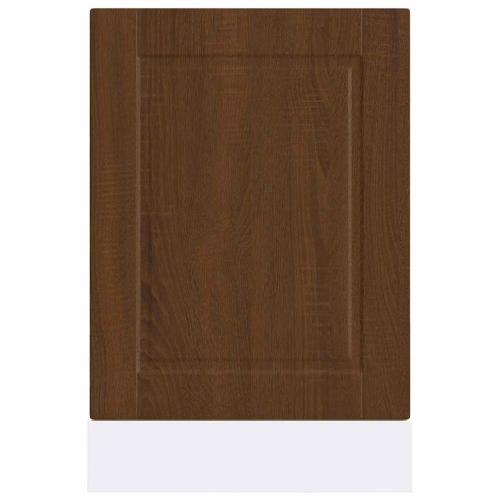 Berkfield Home Dishwasher Panel in Porto Brown Oak, Engineered Wood, W: 45 cm, H: 67 cm – 2