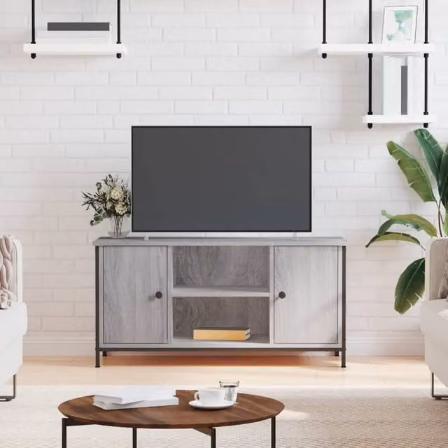 Berkfield Home Grey Sonoma Industrial TV Cabinet W/D/H: 100 x 40 x 50 cm – 1