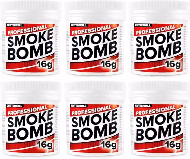 Critterkill Professional Insect Killer Smoke Bomb Fogger, 16g, Red and White