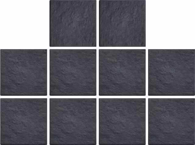 Nicoman Square Stomp Stone Stepping Stones in Grey and Anthracite, Pack of 10