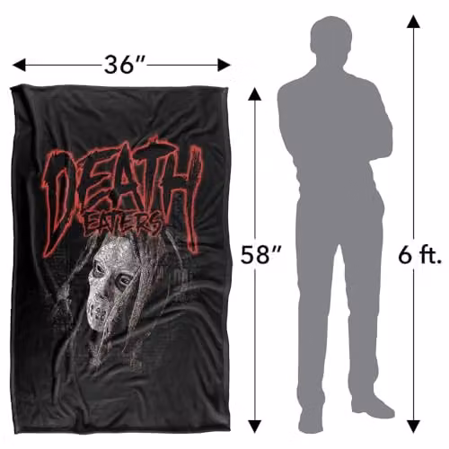 LOGOVISION Harry Potter Death Eaters Mono Face Super Soft Fleece Throw Blanket, Multicolour, W: 91 cm, D: 147 cm – 4