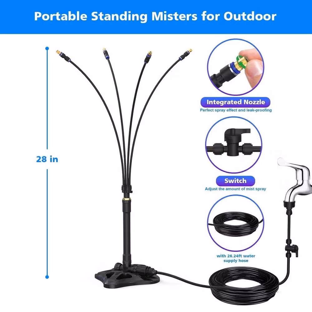 Kelvenix Outdoor Portable Standing Misting Cooling System in Black – 2