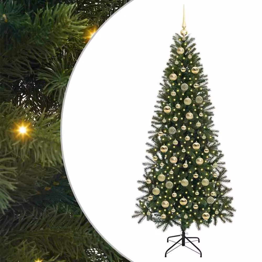 Berkfield Home Artificial Green Christmas Tree with 300 LEDs, Height: 210 cm – 2