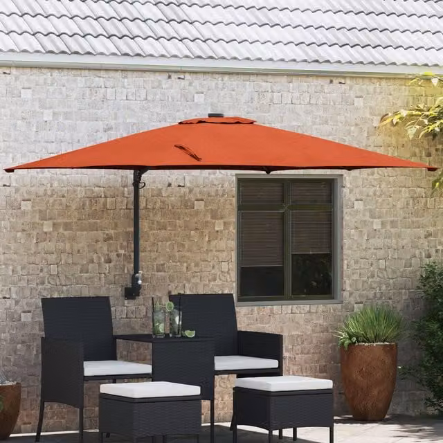 Berkfield Home Cantilever Umbrella in Terracotta Polyester with Tilt Function