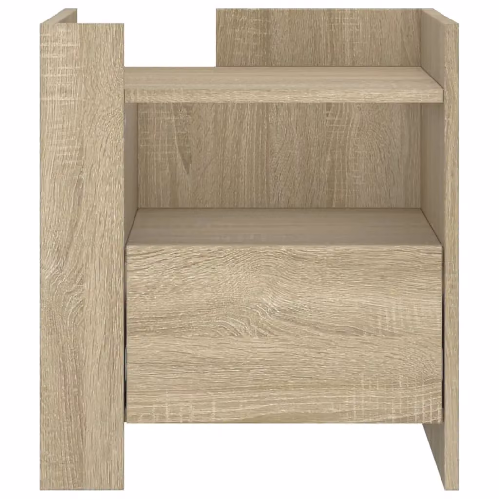 Berkfield Home Sonoma Oak Bedside Cabinet in Brown, W/D/H: 45 x 50 x 50 cm – 2