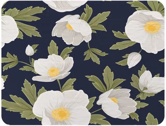 Benjamin Tate Design Winter Rose Floral Fleece Blanket in Blue and Beige, W/D/H: 120 x 150 cm – 2