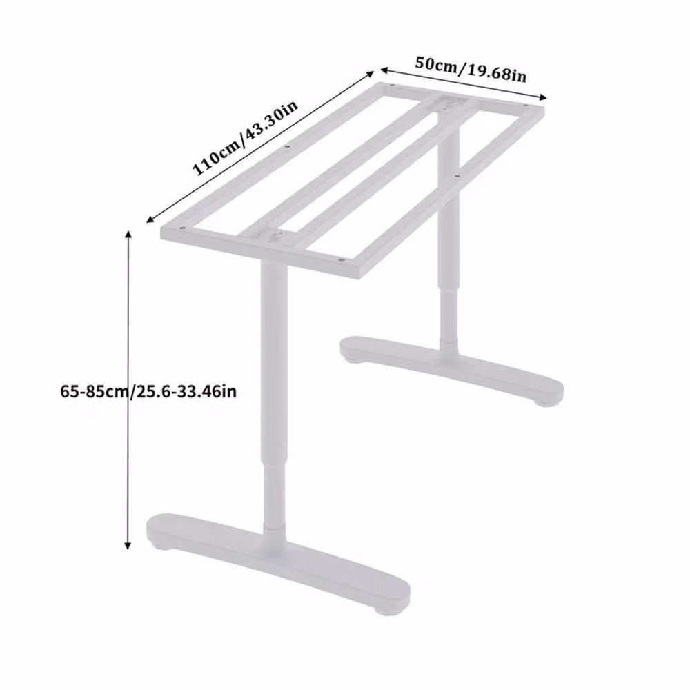 EONLION White Industrial Steel Table Legs and Frame