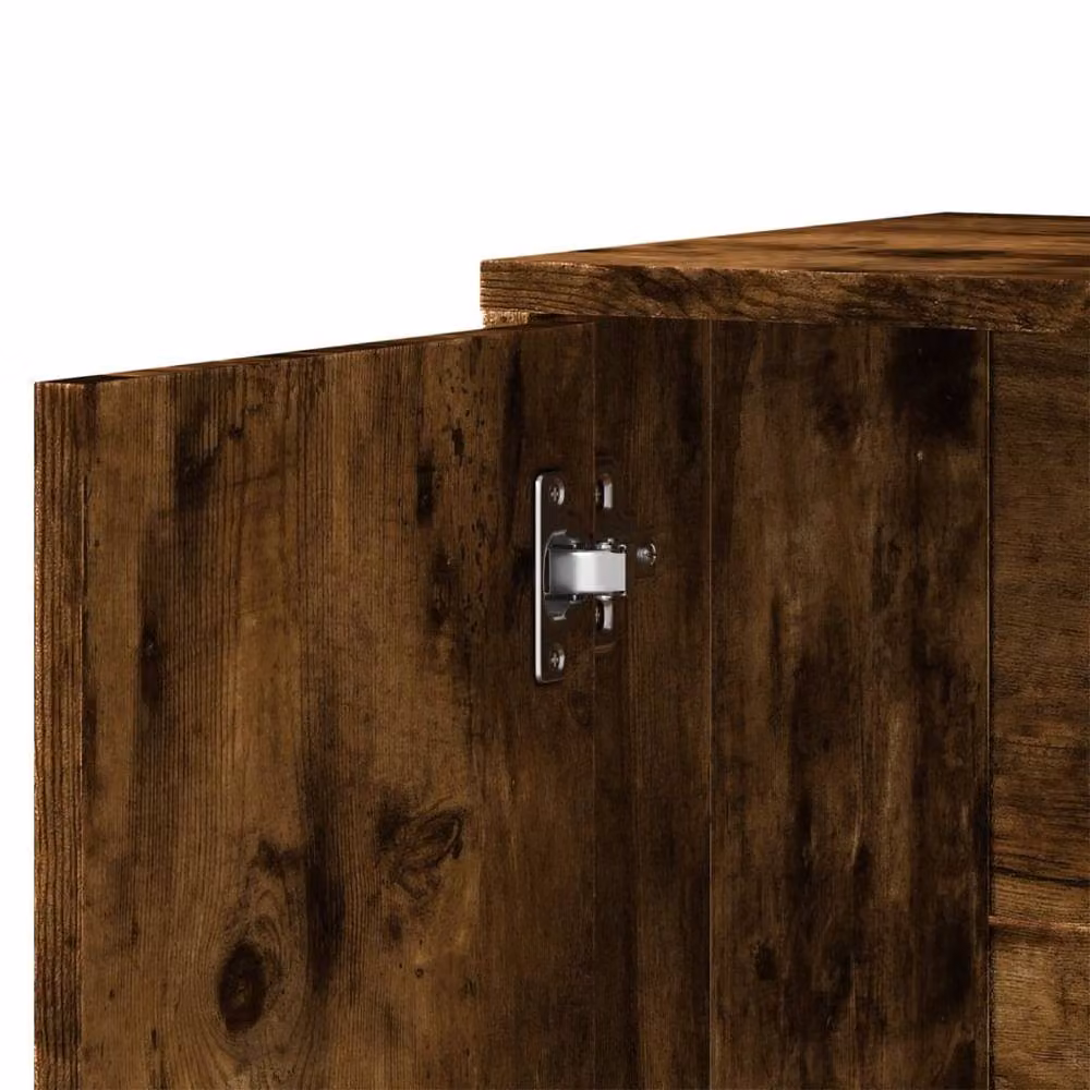 Berkfield Home Smoked Oak Sideboard in Brown, W/D/H: 60 x 31 x 70 cm – 6