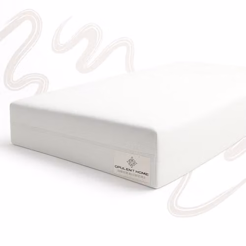 Opulent Home White Cot Bed Mattress for Babies, W/D/H: 140 x 70 x 5 cm, Waterproof and Hypoallergenic with Removable Washable Cover