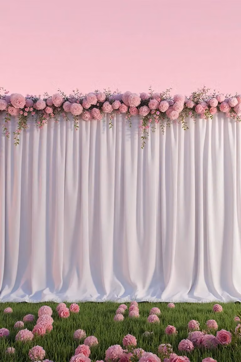 Neel Blue 150GSM Ice Silk Thicker Backdrop in White, W: 6 m, H: 3 m