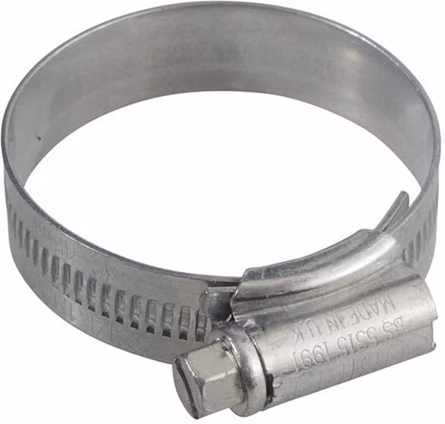 Jubilee Zinc Plated Steel Hose Clip in Metallic Silver