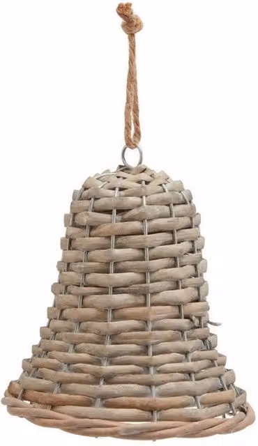 Lemon Pavilion Furniture and Decor The Noel Collection Medium Bell Decoration, Brown, L7 x W7 x H12 cm