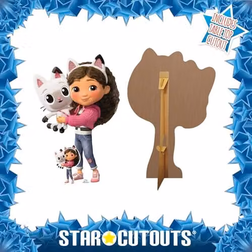 Star Cutouts Gabby and Pandy Paws from Gabby’s Dollhouse Large Cardboard Cutout, Height: 136 cm – 2