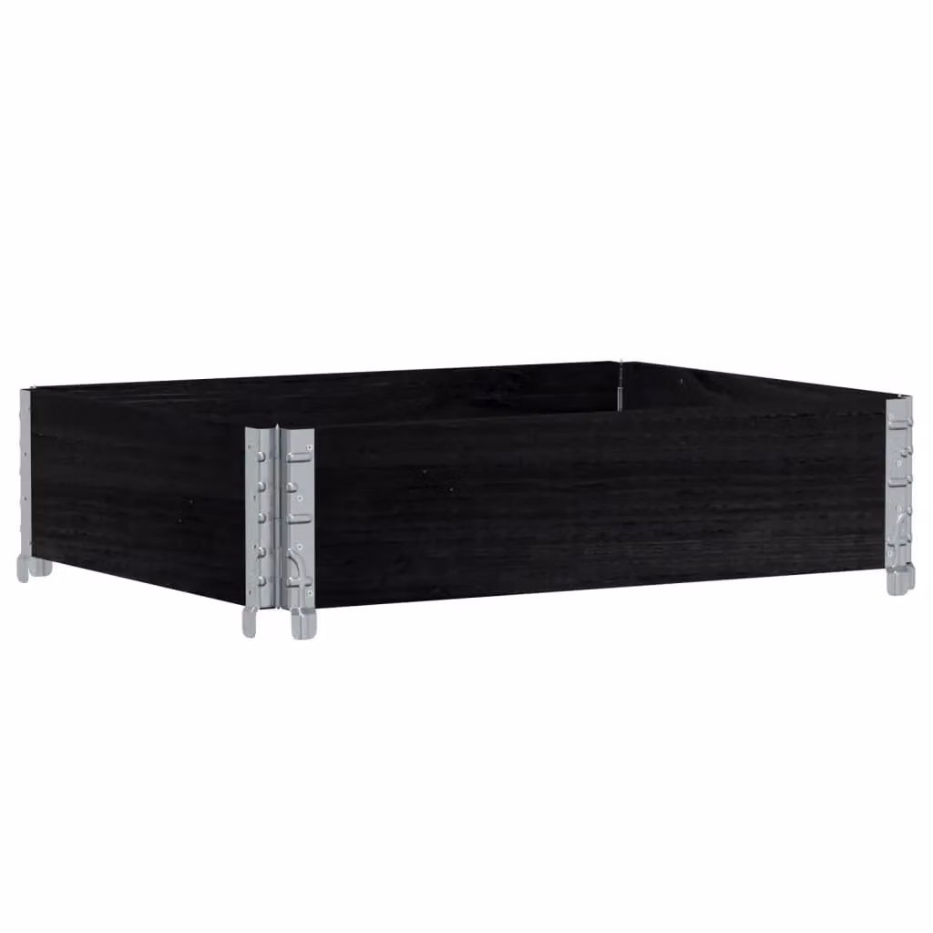 Berkfield Wooden Raised Bed Planter in Black, W: 80 cm, D: 60 cm – 2