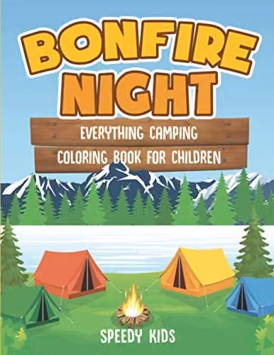 Speedy Kids Bonfire Night Everything Camping Colouring Book for Children, Multicolour