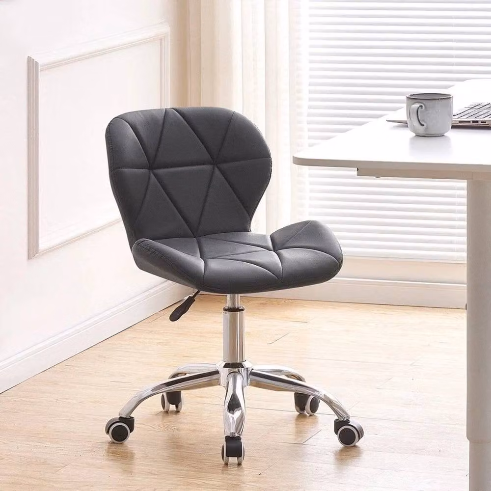 KORVIXA Black Synthetic Leather Swivel Task Chair for Home Office – 3