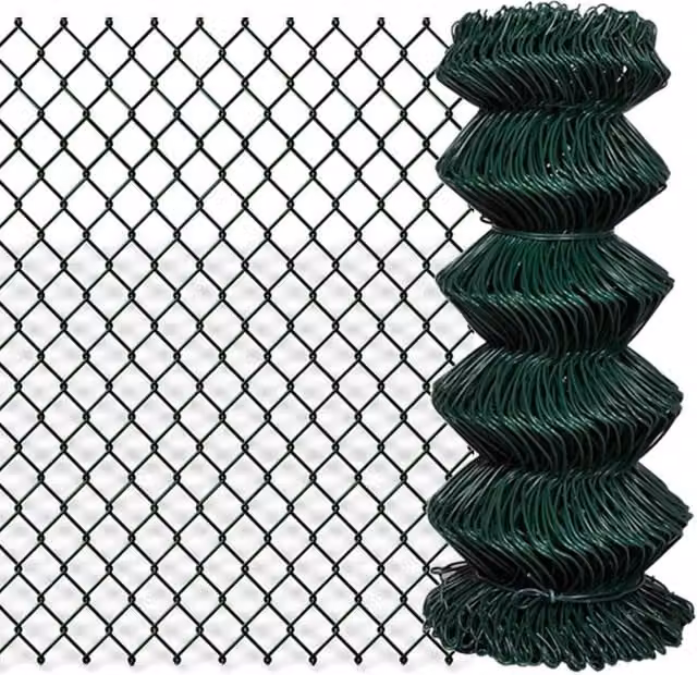 Berkfield Home Green PVC Coated Steel Chain Link Fence, 2.6 m x 25 m – 1