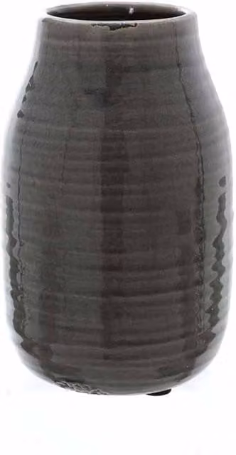 Lemon Pavilion Furniture and Decor Garda Stefanie Ceramic Vase in Grey, W: 15 cm, D: 15 cm, H: 24 cm