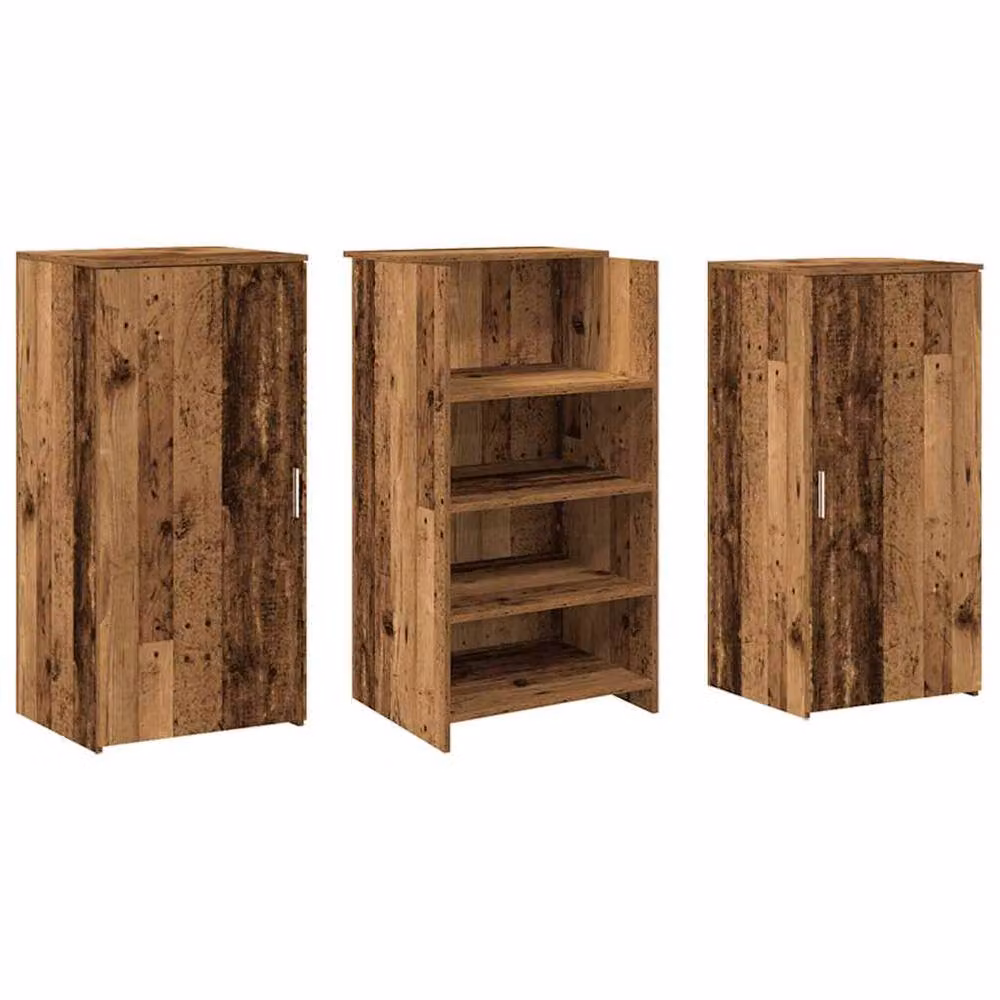 Berkfield Home Reception Desk in Brown Old Wood, W: 155 cm, D: 50 cm, H: 103.5 cm – 4