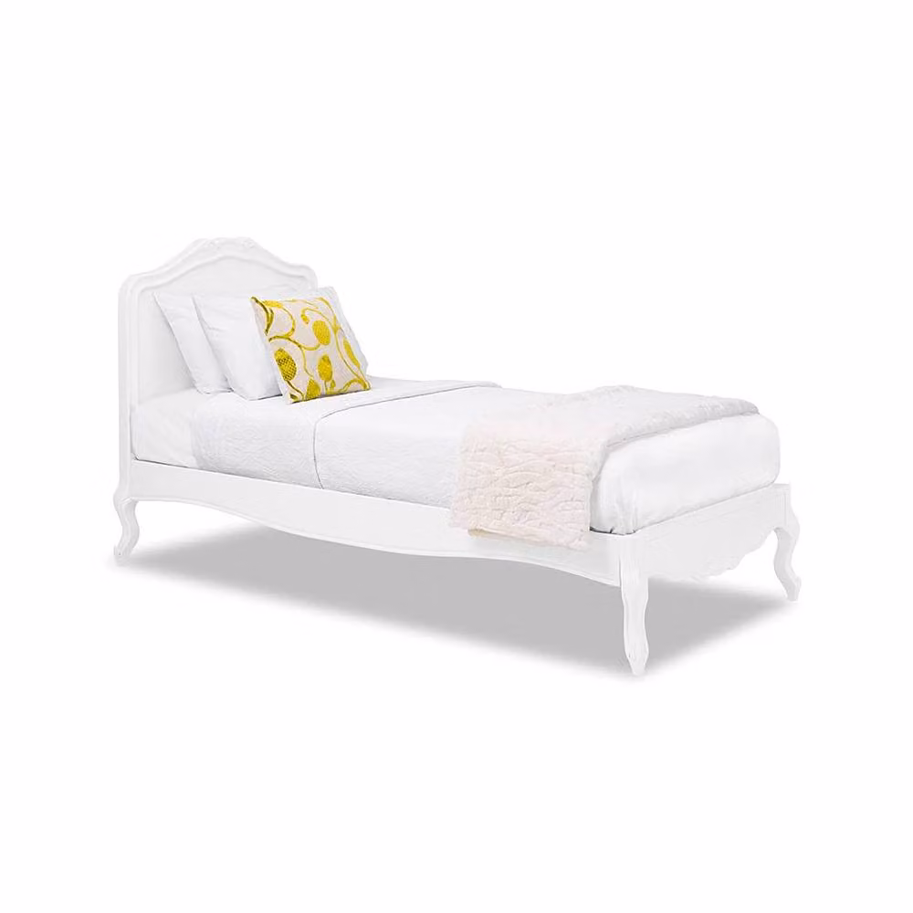 Statement Furniture Juliette French Style 3ft Single Bed with White Solid Wood Headboard, W/D/H: 190 x 90 x 114 cm – 2