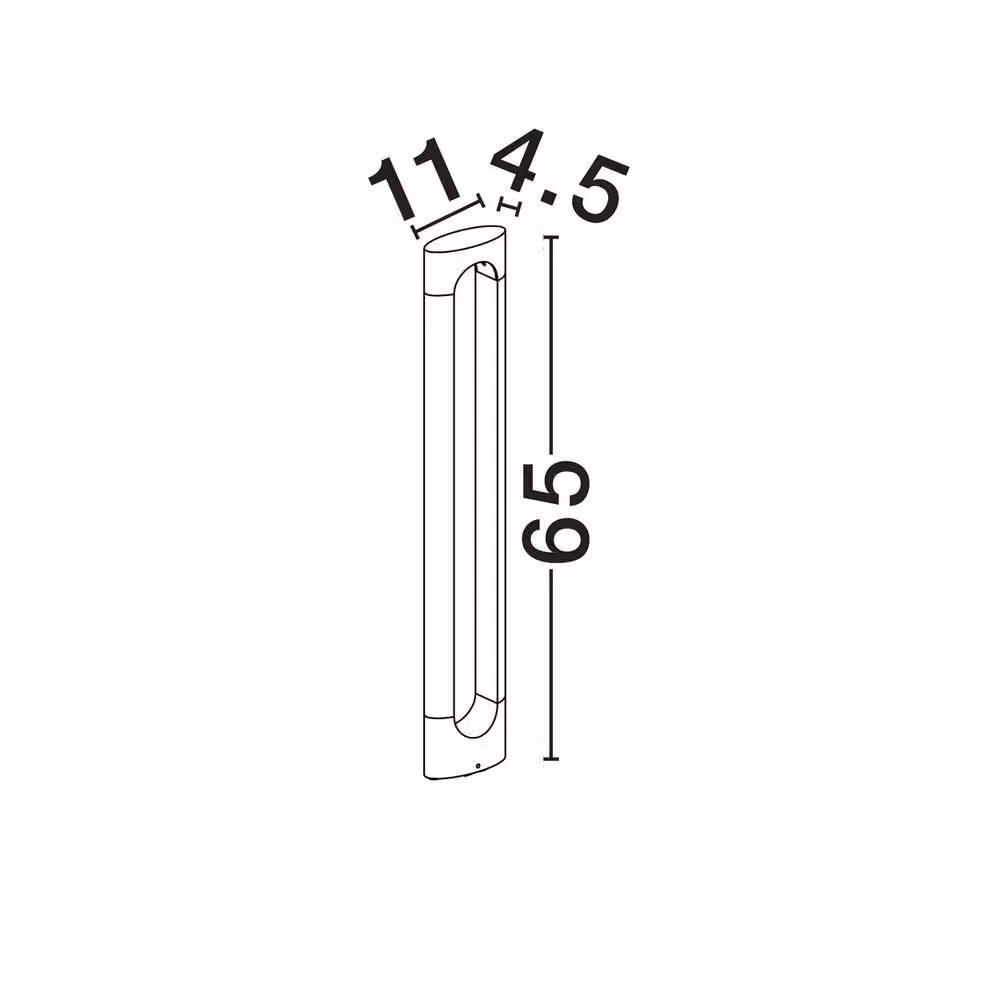 Netlighting Dira Outdoor LED Bollard in Grey, 6W, 257lm, 3000K, IP65 – 4