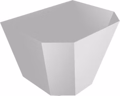 ARP Aluminium Round Swaged Saturn Large Half Round Hopper in Grey 76mm PPC Finish