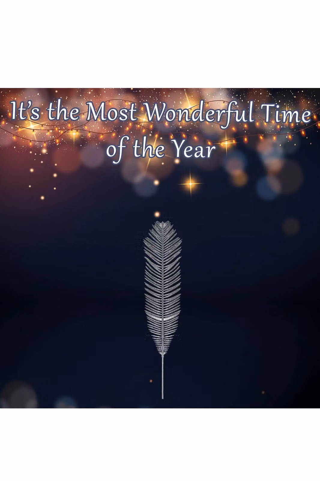 VFM e-Store Silver Glitter Fern Christmas Tree Ornament, 58 cm – 2