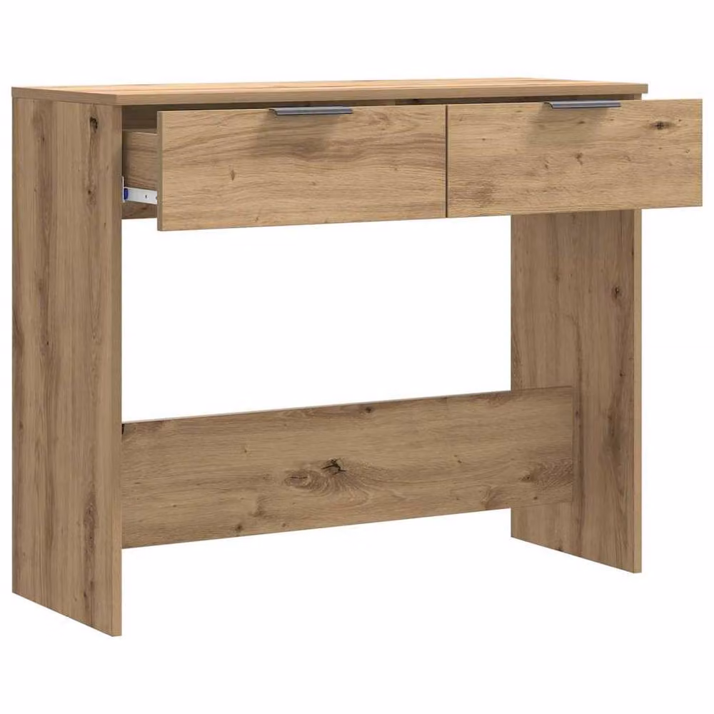 Berkfield Home Artisan Oak Console Table in Brown, W/D/H: 90 x 36 x 75 cm – 3
