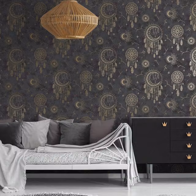 Holden Decor Dreamcatcher Wallpaper in Black