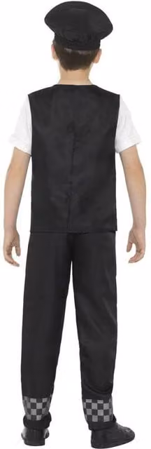 Smiffys Childrens Police Costume Set in White and Black