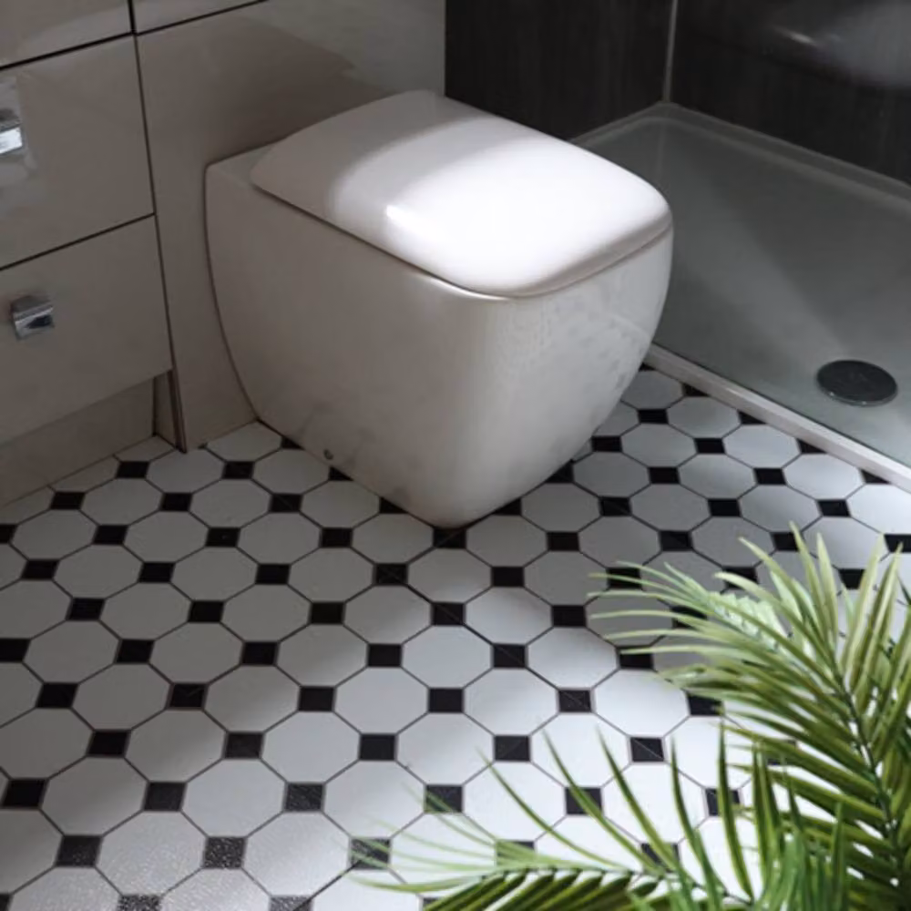 FloorPops Hudson Self Adhesive Vinyl Floor Tiles, White, Pack of 10 (0.93sqm), W/D/H: 30.48 x 30.48 x 30.48 cm – 4