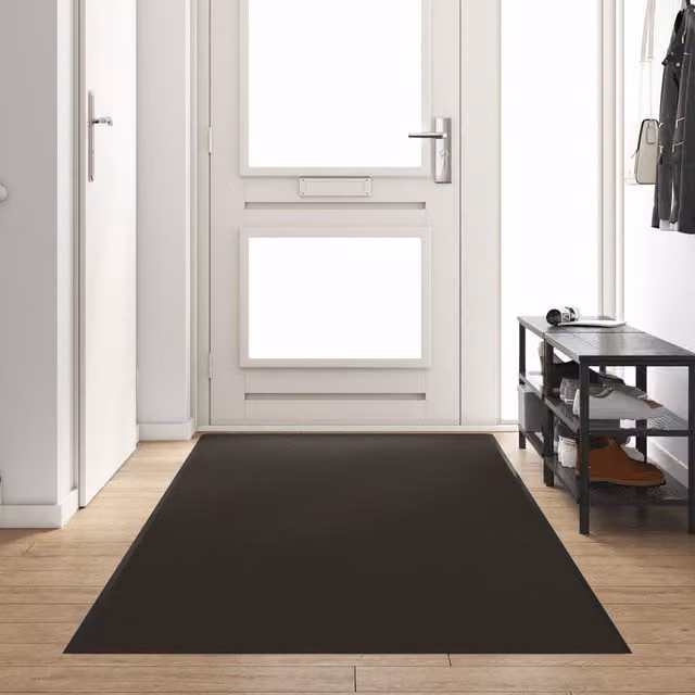 Berkfield Home Black Washable Non-Slip Doormat, W/D: 120 x 400 cm – 1