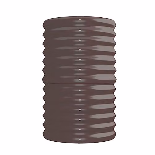 Bussandri Brown Powder Coated Steel Garden Planter Tub W: 224 cm, D: 40 cm, H: 68 cm – 3