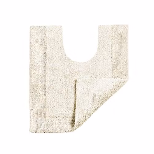 Allure Bath Fashions Elegance Reversible Heavyweight Pedestal Toilet Mat, 100% Cotton, Beige, W/D/H: 55 x 55 x 1 cm