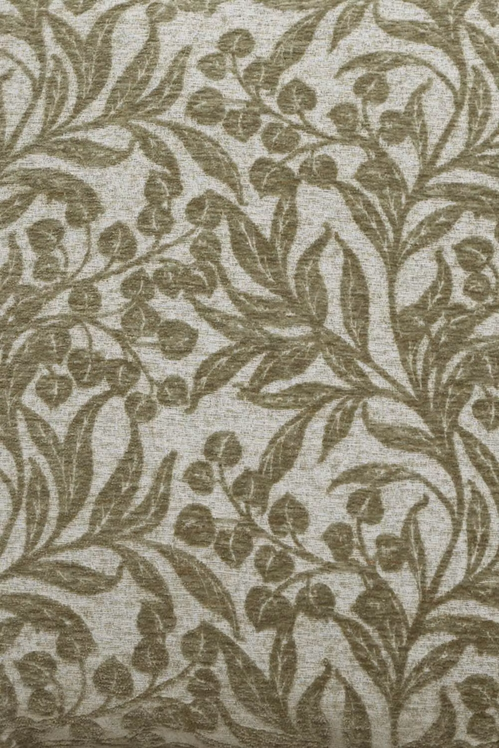 Bianca Chenille Leaves Square Floral Cushion in Green, W x D: 50 x 50 cm – 2