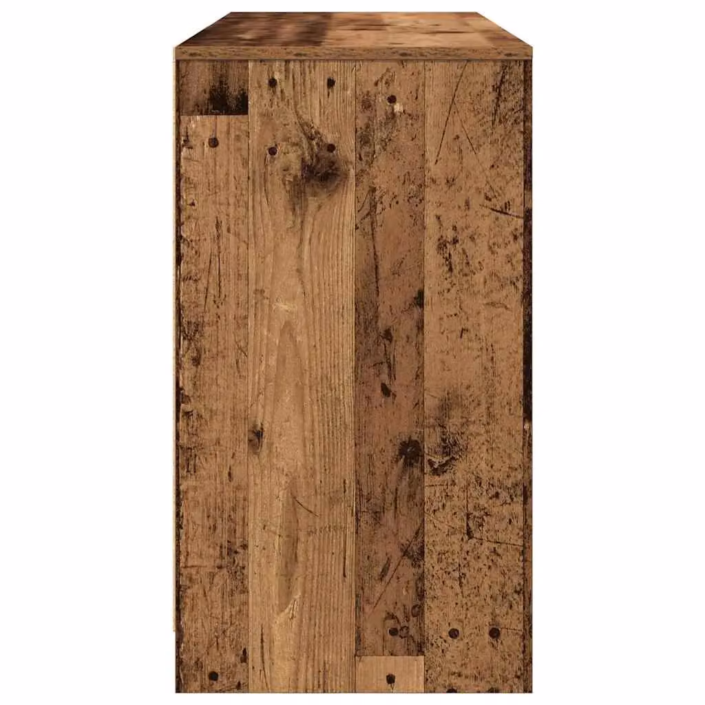 Berkfield Brown Rustic Secretary Desk in Engineered Wood, W/D/H: 120 x 42 x 76 cm – 4