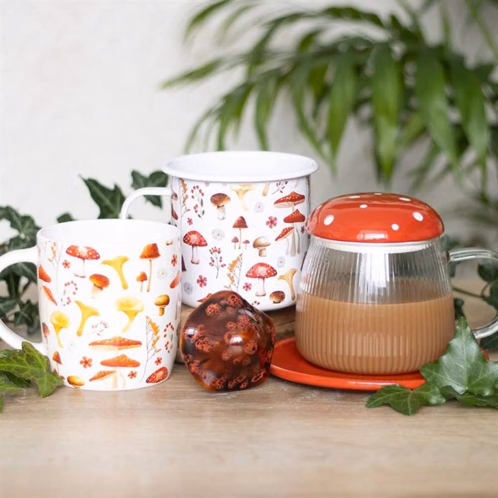 Uniqueful Floral Ceramic Mug in Red, White and Multicolour, 360 ml – 2