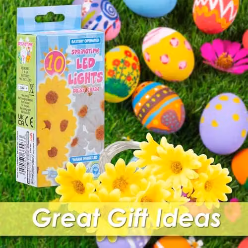 VFM e-Store Easter Daisy Chain String Lights in Yellow, W/D/H: 135 x 5 x 5 cm – 2
