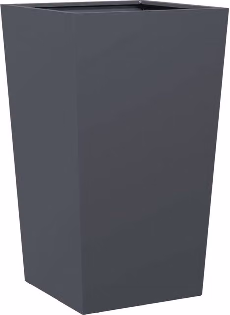 Berkfield Home Steel Garden Planter Tub in Anthracite Grey, W/D/H: 45 x 45 x 75 cm – 1