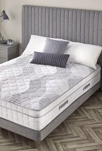 Somnior Hybrid Pocket Spring and Memory Foam Mattress, White, W/D/H: 90 x 190 x 25 cm