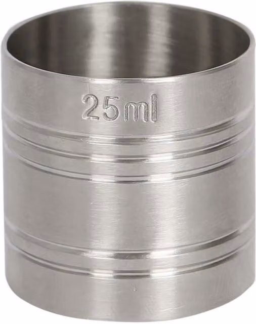 Rink Drink Stainless Steel Round Jigger in Silver, 3.5 cm